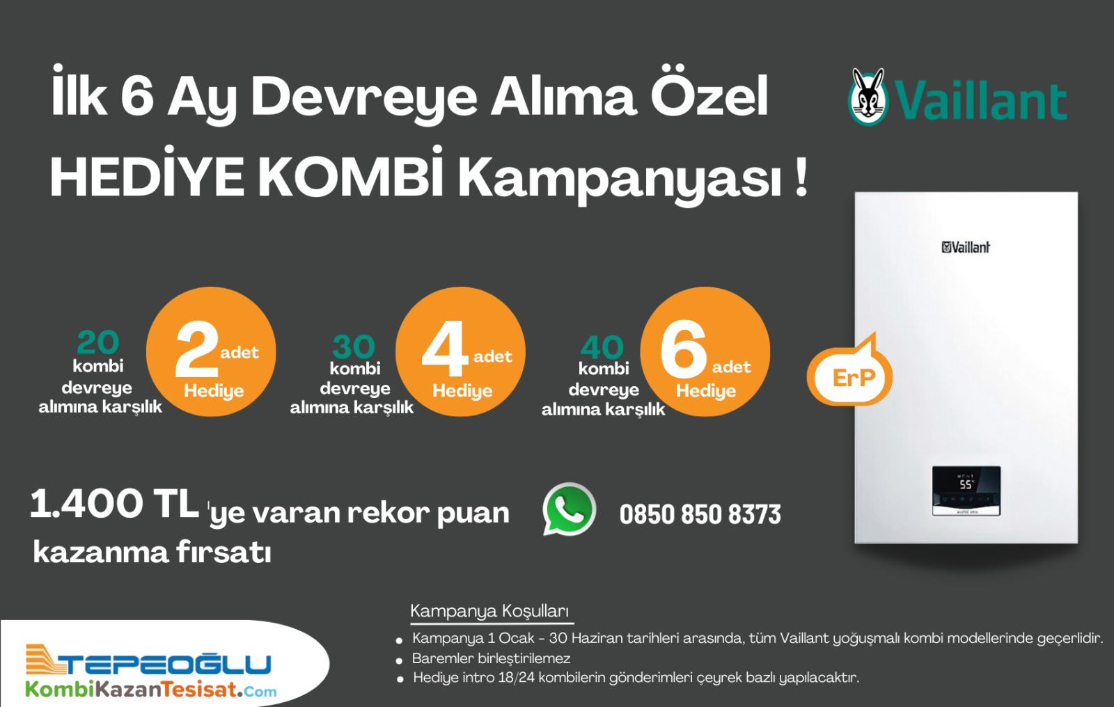 Vaillant 2023 Devreye Alım Kampanyası
